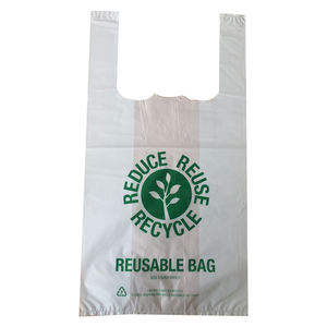 Sacs d'épicerie en plastique transparents PE Sacs de remerciement de supermarché réutilisables pour les affaires Soyez prêt à exporter - Product Image 4