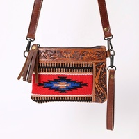   Sac bandoulière en cuir et laine fait main pour femme, style bohème