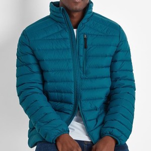 Vente en gros veste d'extérieur avec logo personnalisé manteau léger et chaud en plumes pour hommes en nylon à capuche pour l'hiver manteau à bulles bouffantes en duvet - Product Image 2