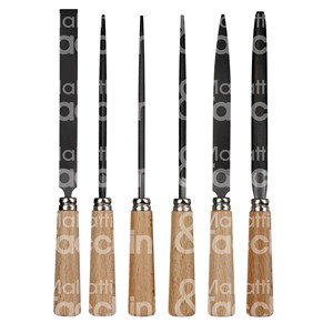 SET OF 6 assorted <strong>FILES</strong>: flat, parallel, flat, half-round, round, triangular, square - Product Image 1