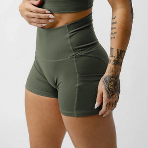 Nouveau chaud femmes bout à bout Yoga tenues sport Gym entraînement Shorts de course Logo personnalisé vêtements de sport Gym exercice Shorts - Product Image 1