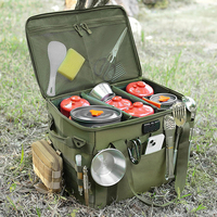 Sac fourre-tout utilitaire de qualité supérieure 38L organisateur de cuisine sac de rangement de camping tactique avec bandoulière et serrure à combinaison
