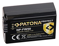 PATONA PROTECT Batterie NP-FW50 NEX-3 NEX.3C NEX-5 NEX.5A NEX-7 1030mAh 7.62Wh 7.4V Li-Ion