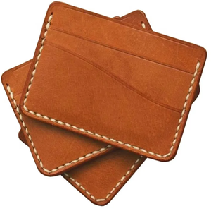 Cartera RFID de cuero genuino ligera de alta calidad para hombre, tarjetero Premium con logotipo personalizado, estilo de diseñador de pliegue corto de fábrica - Product Image 3