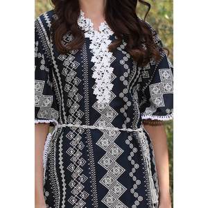 Traje de dos piezas sin coser de gasa bordada TL-52085, silueta holgada con cintura natural - Product Image 1