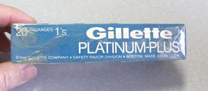 Cuchillas de afeitar de doble filo de acero inoxidable Platinum Plus Vintage, paquete de 20, NOS Original Barber - Product Image 2