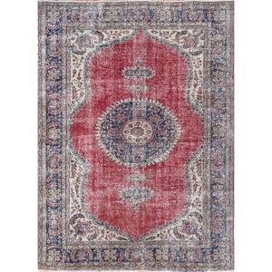 Alfombras de Lana Anudadas a Mano de Gran Tamaño, Diseño de Medallón Rojo y Naranja, para Sala de Estar o Pasillo - Pae-2325 - Product Image 1