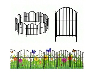 Clôture de jardin noire Clôture de cour de pelouse Clôture de panneau de paysage - Product Image 1