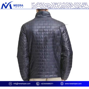 Veste matelassée noire veste en duvet hydrofuge légère avec sac de rangement pour la vie de camping en plein air veste d'extérieur - Product Image 4