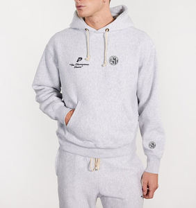 Athletic Grey Men's Basic Heavyweight 400 Gsm Premium Fleece Hoodie 100% Cotton Blended Glamour Football Mascot Design Winter - Product Image 1
