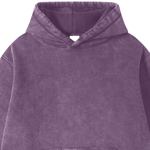 Sweat à capuche surdimensionné pour homme, lavage à l'acide violet, molleton lourd, pull streetwear, logo personnalisé vintage, coton épais, chaud, vente d'hiver - Product Image 6