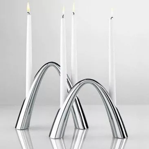 Candelabro de Metal para el hogar, conjunto de 3 portavelas para Hotel y restaurante, decoración de cena, color negro, impresionante - Product Image 2