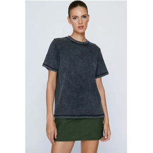 Standard Fit Acid Wash T-<b>Shirt</b> Colortone <b>Tie</b> <b>Dye</b> Acid Wash Burnout <b>Women</b> Dress T <b>Shirt</b> - Product Image 1