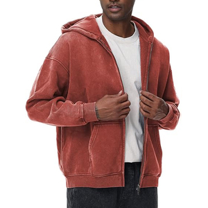 เสื้อฮู้ดฟอกสีกรดสำหรับผู้ชายเสื้อฮู้ดแฟชั่นแนวสตรีทสำหรับใส่ไปยิมคุณภาพระดับพรีเมียมผู้ผลิต OEM ออกแบบได้ตามต้องการ - Product Image 3