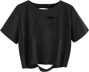 Elegante camisa corta para mujer, Top corto cómodo para el verano, ropa informal, ropa de calle, deportes, Playa y moda al aire libre - Product Image 1