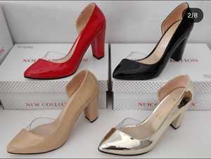 Zapatos de Tacón Alto para Mujer, Color Blanco Piedra, Transparentes, de Cristal, Tacón Cuadrado y Fino de 7 cm, Zapatos de Noche, Serie 36-40, Hechos en Turquía - Product Image 2