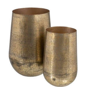 Grande vente martelé Design cuivre grand métal extérieur décoratif jardinière de fleurs Design personnalisé décoration de jardin jardinière en métal - Product Image 6