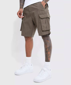 Pantalones cortos de sudor elásticos de secado rápido para hombre personalizados al por mayor 2024, pantalones cortos Cargo informales de lona de algodón, talla XS, patrón sólido Digital - Product Image 4