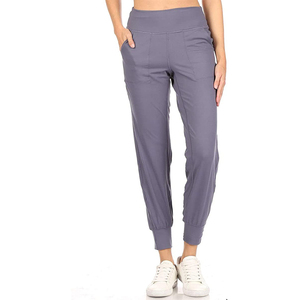2025 pantalones formales de mujer a cuadros de alta calidad Pantalones de mujer de estambre de tela ajustados cintura elástica Casual a cuadros - Product Image 1