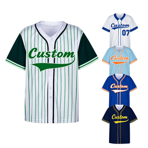 Custom Logo Sportswear Sublimation Quick Dry Breathable 100% Polyester V-neck Men's Baseball Jerseys Digital Print Custom Team - Product Image 1