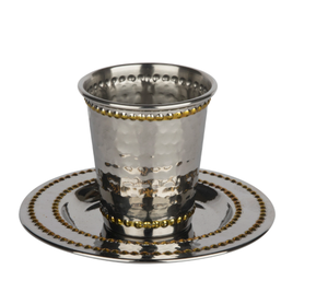 Argent Religieux Bénédiction vin tasse Shabbat Vacances Kiddoush tasse Shabbat Juif en acier inoxydable Fabricant - Product Image 6