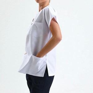 Uniformes médicos, ropa de verano para mujeres, conjunto de uniformes médicos de hospital con cuello en V personalizado, pantalones de cintura elástica, precio barato, venta al por mayor de fábrica - Product Image 4