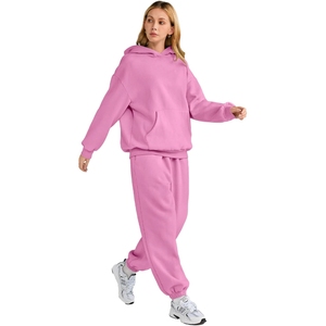 Venta caliente por encargo al por mayor de las mujeres de la sublimación de 2 piezas conjunto de las mujeres pulóver ropa deportiva Casual único transpirable chándal - Product Image 5