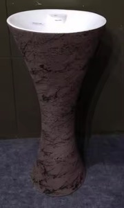 อ่างล้างหน้าเซรามิกพร้อมฐานอุปกรณ์สุขภัณฑ์ใหม่ล่าสุดผลิตในอินเดียตัวเลือกสีล่าสุด - Product Image 2