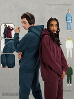 Sweat à capuche Streetlab en molleton épais 345g, coupe oversize, couleur unie, 36 couleurs, streetwear pour homme, pull personnalisé imprimé DTG, unisexe
