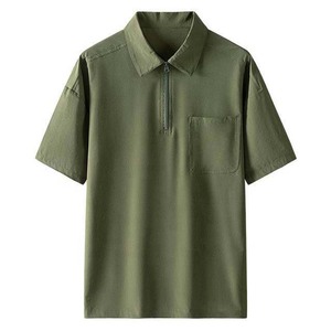 Chemises respirantes à demi fermeture éclair polos OEM de haute qualité pour hommes légers pour l'été vêtements pour hommes vêtements en coton grande taille - Product Image 6