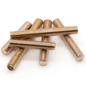 Adjustable Threaded Stud Supplier of Superior Quality Brass Material Threaded Rods with Custom Size from M5 to M20 Pitch