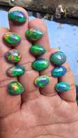 Opale noire éthiopienne multi-feu, cabochon de formes variées, naturelle, de bonne qualité, pour la fabrication de bijoux, taille libre, prix de gros H GEMS