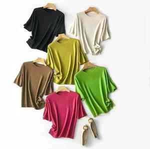 custom <b>Wool</b> Female Warm Lightweight Fitting Crew Neck t <b>Shirt</b> - Product Image 3