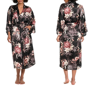 Camisón Largo de seda, bata de boda, bata de novia, albornoz para mujer, ropa de dormir, bata de satén, batas de dama de honor - Product Image 5