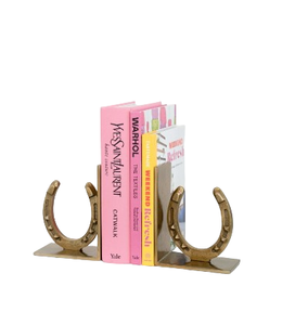 Desk Organizers Newest Design Gold Finished Ring Metal Customized Bookends Handmade <b>Decorative</b> Holder Bookends - Product Image 1