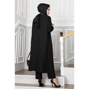 Ensemble Trois Pièces Long en Lin Noir - Product Image 2