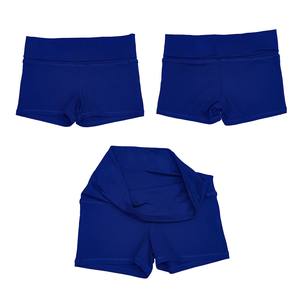 Solid <b>Blue</b> Fabric Fitness Yoga Breathable <b>Shorts</b> <b>Women</b> Gym <b>Shorts</b> for Ladies Active Wear <b>Shorts</b> Sustainable SEDEX Certified - Product Image 1