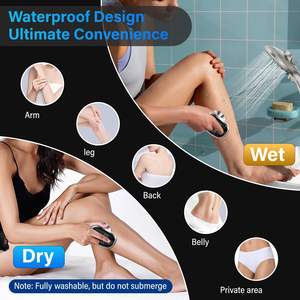 Maquinilla de Afeitar Eléctrica Recargable de 3 Cuchillas a Prueba de Agua IPX7 para Mujer, Depiladora para Bikini, Cuerpo y Piernas con Función de Reemplazo - Product Image 5