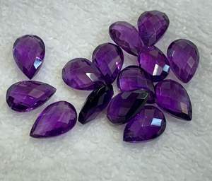 Piedras Preciosas de Cuarzo Amatista Natural de Alta Calidad, Corte Briolette Redondo, Varias Medidas, de Proveedor Indio - Product Image 3