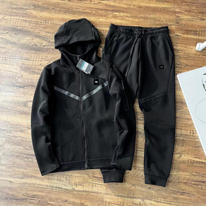 Customized Logo High Quality Wholesale Fleece Hooded Solid Winter Unisex Heavyweight Breathable Quick Dry <b>Plus</b> <b>Size</b> <b>Jogger</b> <b>Sets</b> - Product Image 4