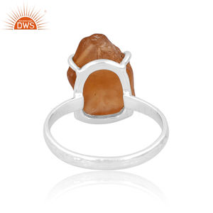 Vente chaude en argent Sterling Citrine naturelle bague en pierres précieuses bijoux pour femmes cadeau pour elle fabricant de bijoux Demi Fine - Product Image 4