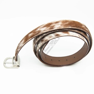 High Quality Top Selling Designer Cow Hair <b>Belts</b> on stylish Genuine Cow Leather Brown <b>Belt</b> for women & <b>men</b> at Factory Price - Product Image 3