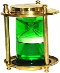 Clessidra Timer antico con vetro di colore verde acqua 5 min clessidra Timer sabbia per decorazioni per la casa e l'ufficio bellissimo oggetto dotato