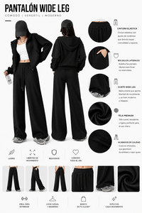 JELEEY Set da yoga con cappuccio in 2 pezzi, top corto, pantaloni a gamba larga con coulisse, colore solido, rayon/spandex, traspirante, ad asciugatura rapida - Product Image 1
