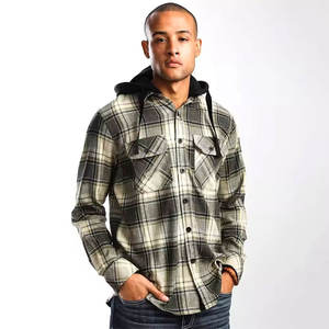 Sweats à capuche en flanelle pour hommes Design classique à carreaux Tissu confortable Streetwear décontracté pour un usage quotidien Sweats à capuche en flanelle pour hommes de qualité supérieure - Product Image 1