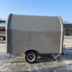 Stainless Steel Retro Style <b>Food</b> <b>Trailer</b> 4.8m Single Axle Mobile Kitchen with Hand Wash Sink and Prep Space - Product Image 3