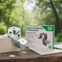Clip Omega con Regulador para Placas de Yeso Promofix Caja de 50