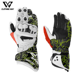 Pakistan Made Safety Protection Wear Racing Motorbike Gloves Leather High Quality Knuckle & <b>Fingers</b> Protection Motorcycle Gloves - Product Image 6