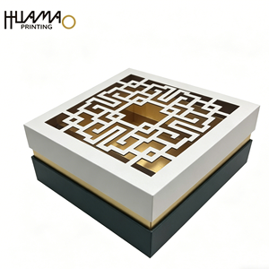 Elegant Black Gold Hollow Out <b>Gift</b> <b>Box</b> with Divider Custom Printed Rigid <b>Box</b> for <b>Wedding</b> Guests <b>Gifts</b> Party Favor - Product Image 4