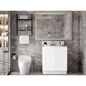 Mueble de Baño, Mueble Base de Cocina, Mueble de Almacenamiento con un Solo Lavabo, Dos Puertas y Estante Ajustable - Product Image 2